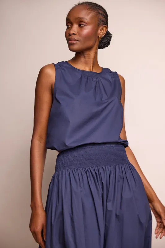 Sage Shell Top Navy