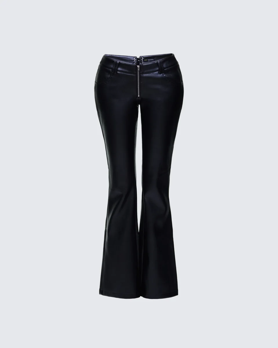 Salma Black Faux Lace