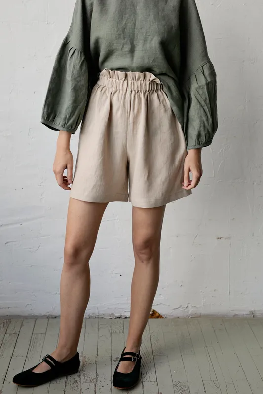 Sand Linen Shorts