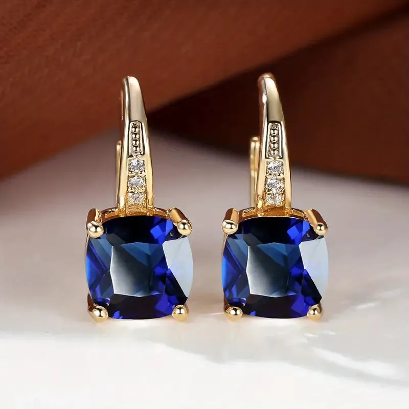 Sapphire Hoop Earrings