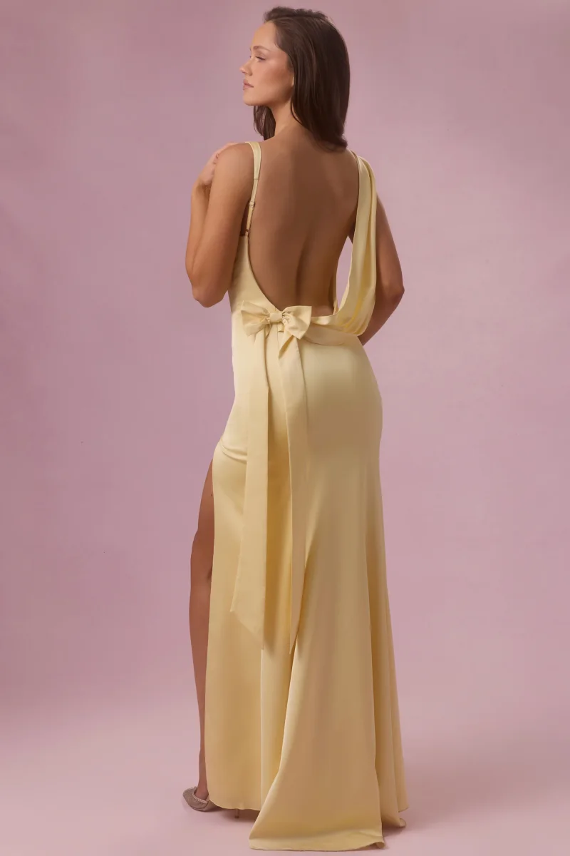 Satin Draped Bridesmaid Dress