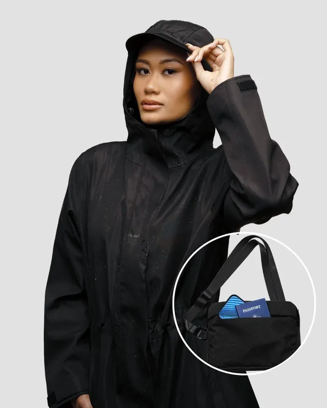 Satin-lined Packable, Waterproof Lite Rain Jacket