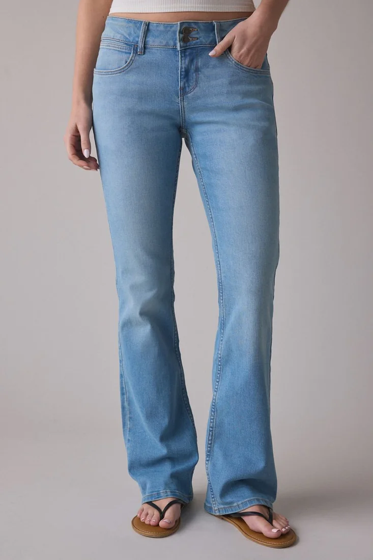 Low-Rise Bootcut Jeans