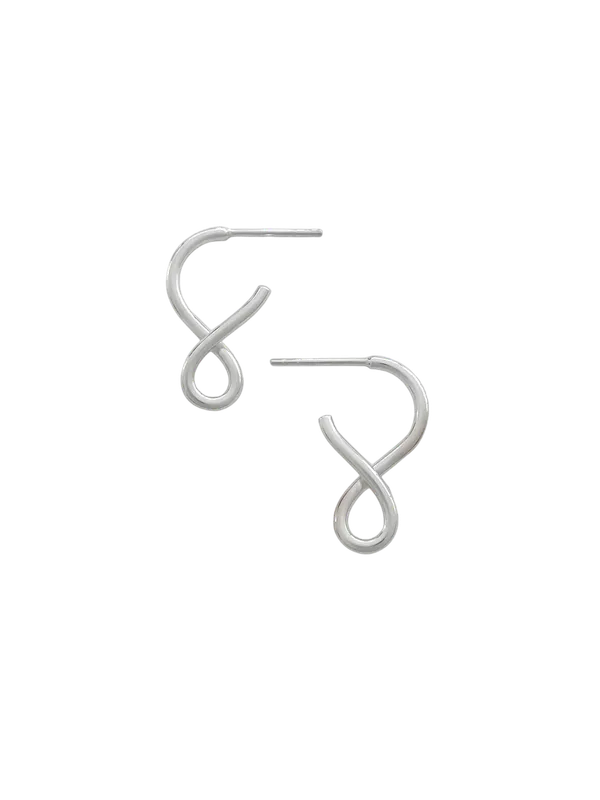 Shape I Small Earrings In Silver