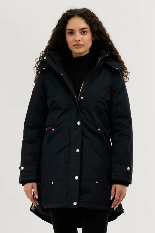 Sherpa Lined Parka Jacket Navy