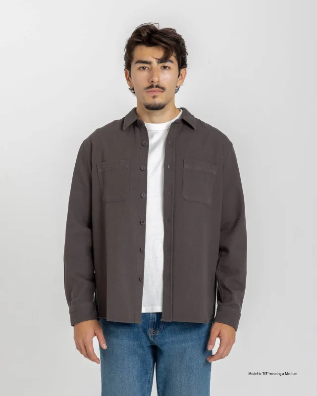 Twill Overshirt For Shorter