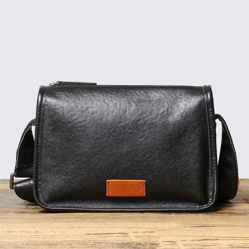 Black Leather Crossbody Bag