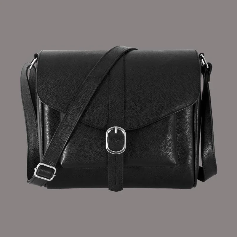 Black Leather Crossbody Bag