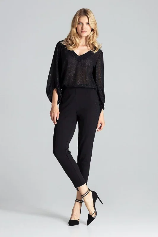 Coal Black Twill Pleated Mini