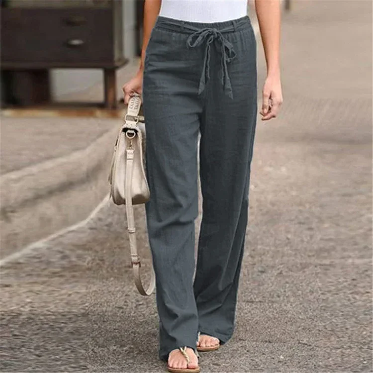 Cotton Elastic Waist Belted