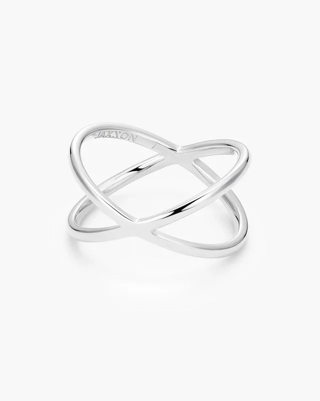 Crossover Ring Silver