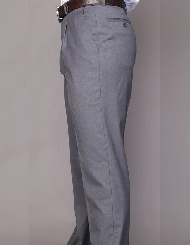 Charcoal Regular Fit Pleated