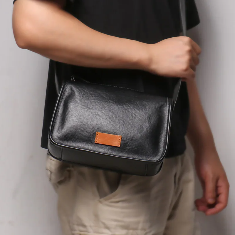 Black Leather Crossbody Bag