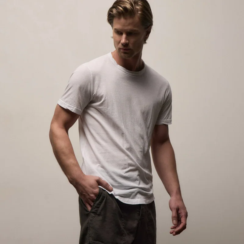 Clear Jersey Crew White