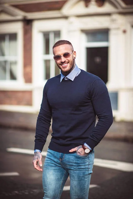 Knitwear Navy Crewneck