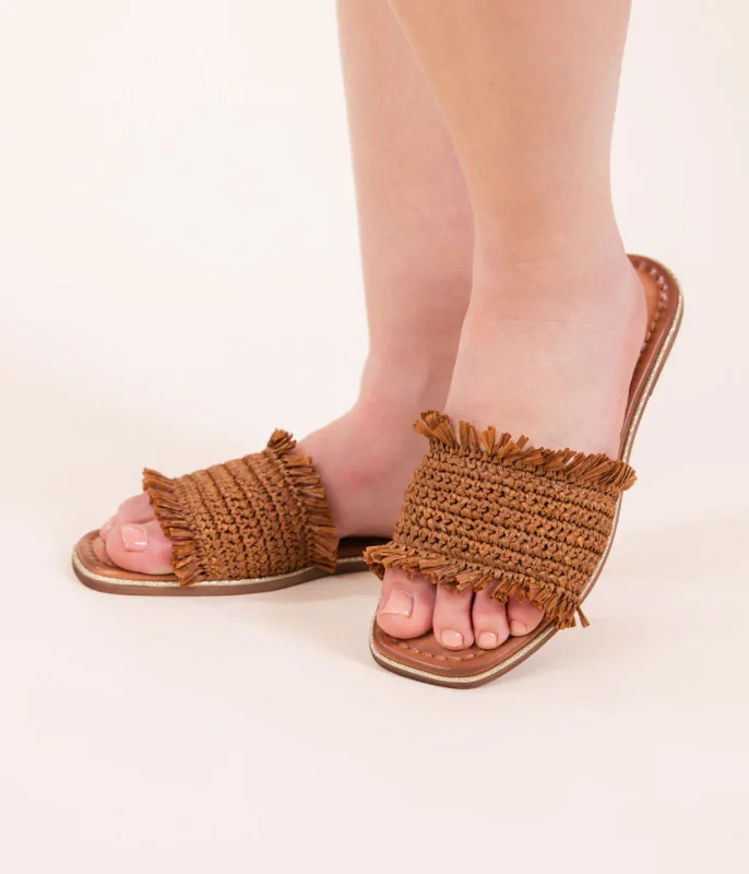 Leather Flat Open-toe Sandals
