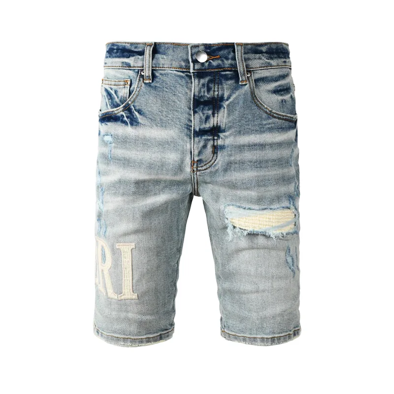 Light Wash Ripped Denim