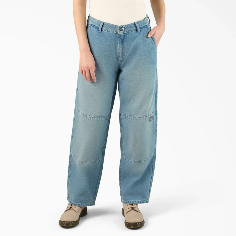 Loose Fit Double Knee Jeans
