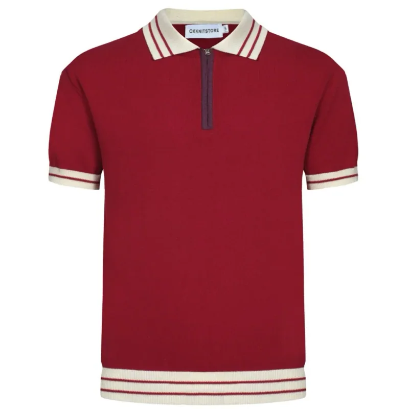 Mod Red Knit Zip