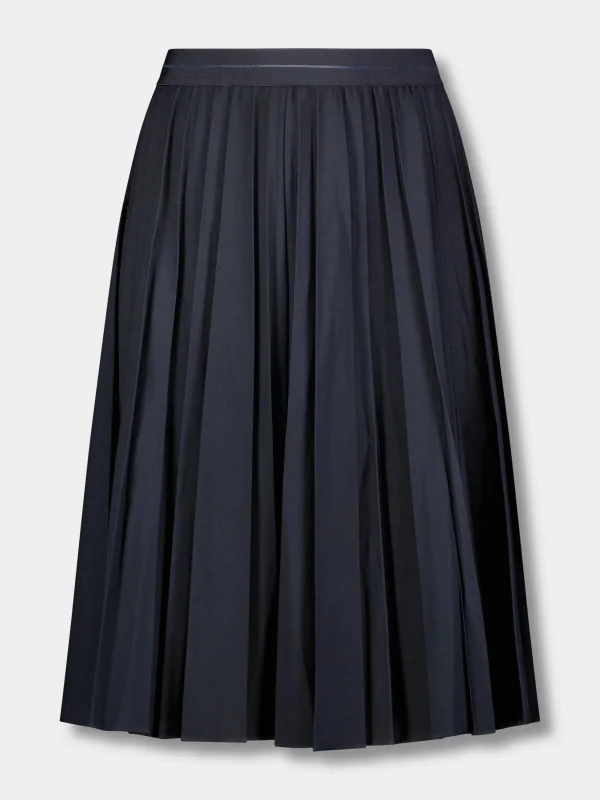 navy pleated skirt