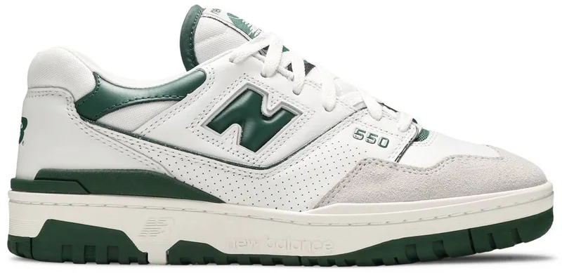 New Balance White Green