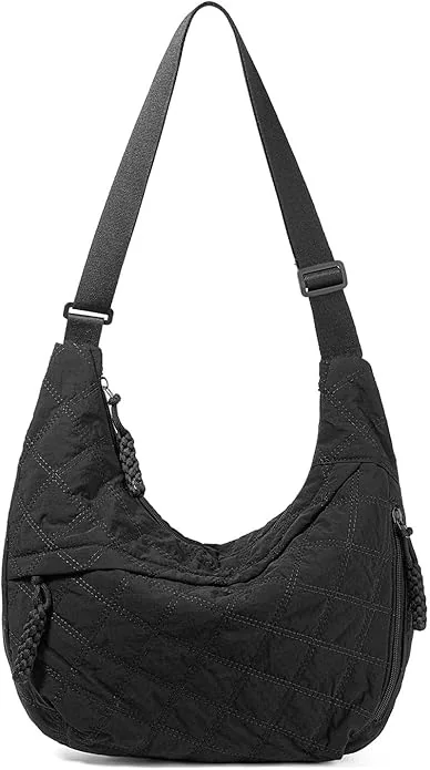 Nylon Crescent Crossbody Bag