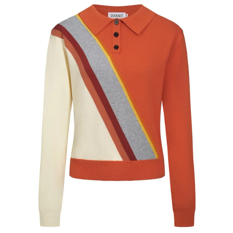 Orange Vintage Diagonal Stripe