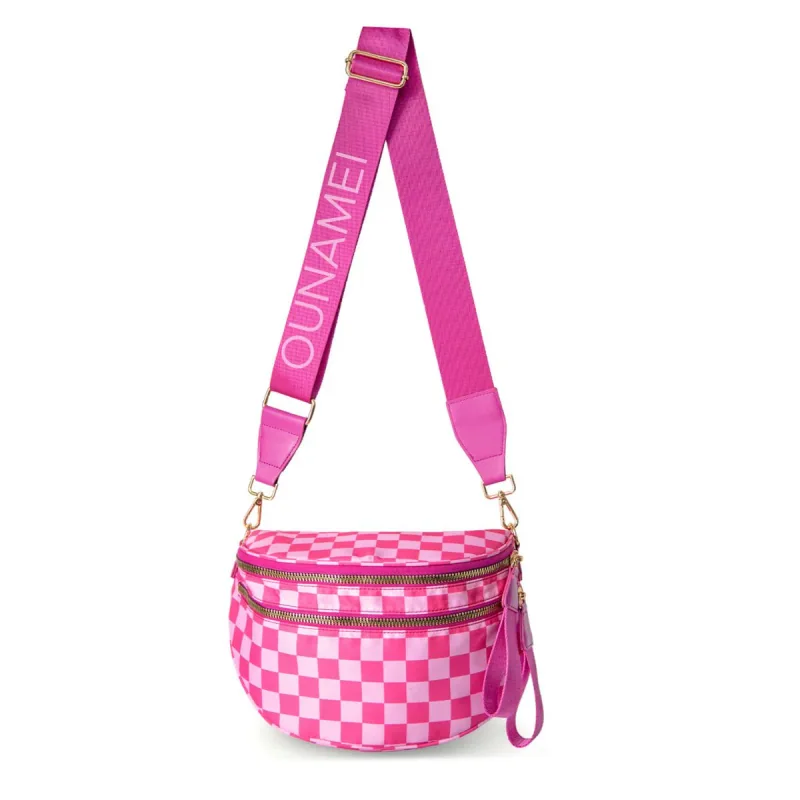 Ounamei Checkered Crossbody Bum
