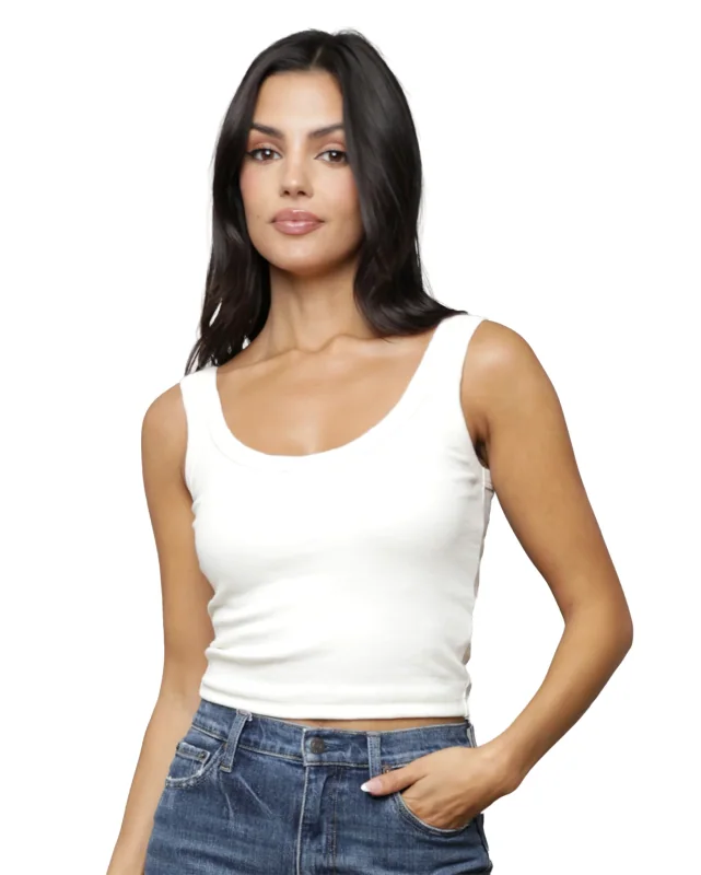 Rib Knit Scoop Neck