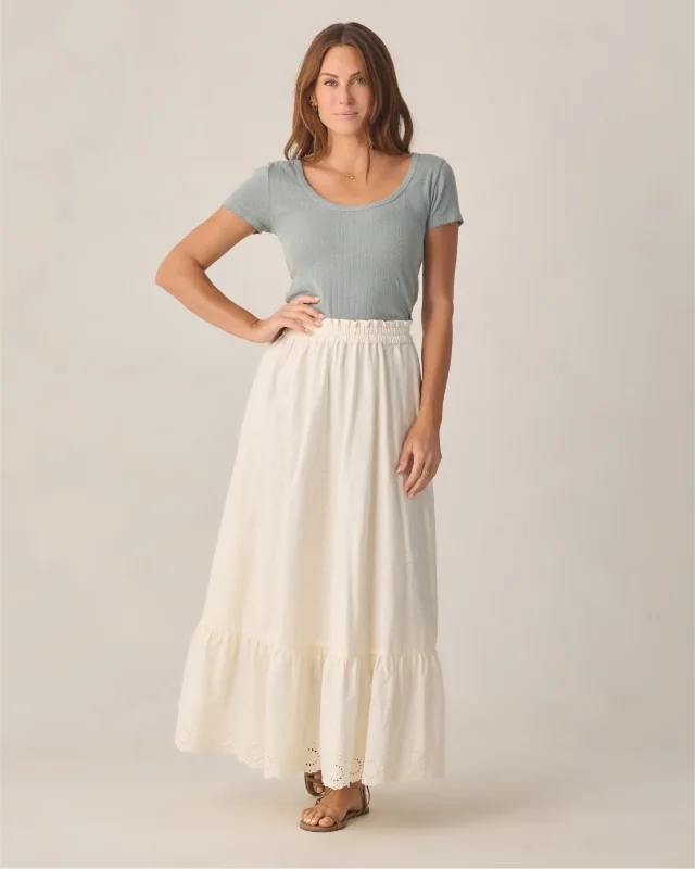 Rose Maxi Skirt Ivory