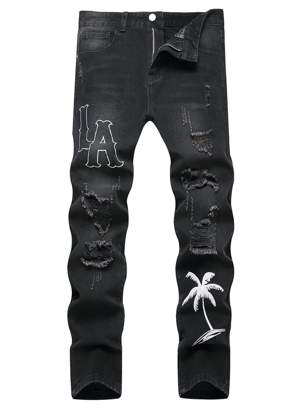 Jeans Black Denim Pants