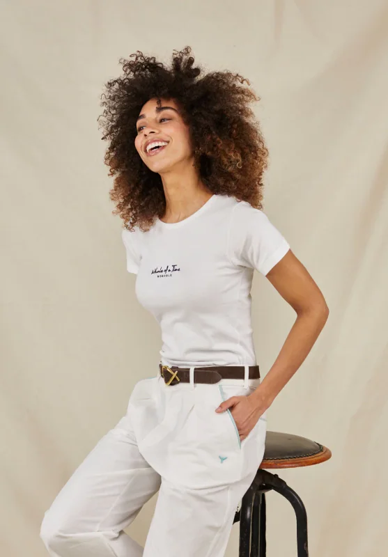 Signature Baby Tee White
