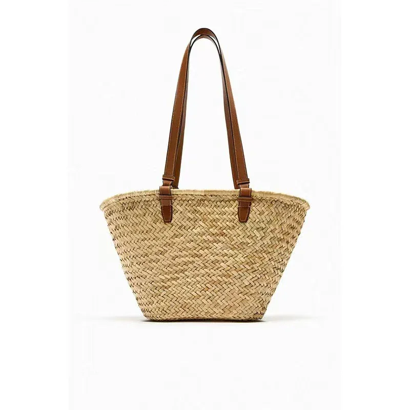 Simple Shoulder Straw Bag