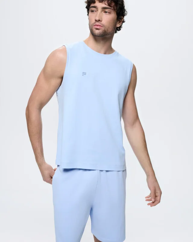 Sleeveless T-shirt Wildflower Blue