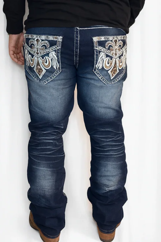 Straight Medium Blue Jeans