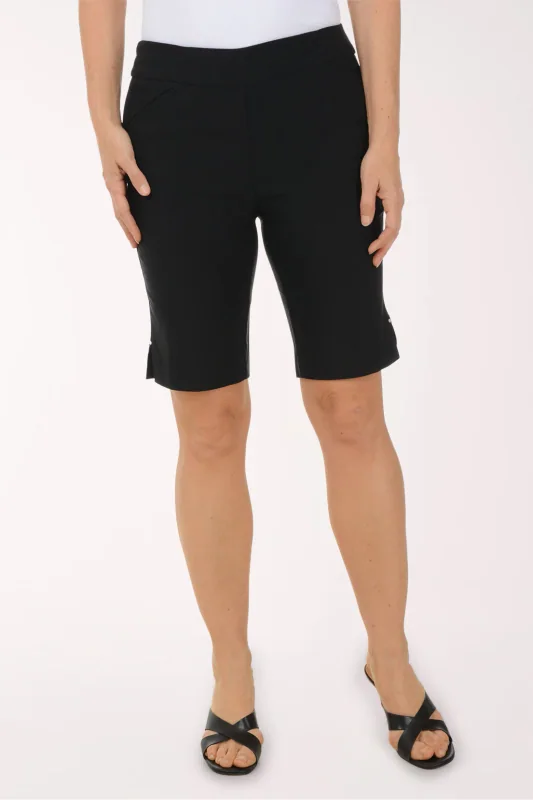 Stretch Studded Hem Bermuda