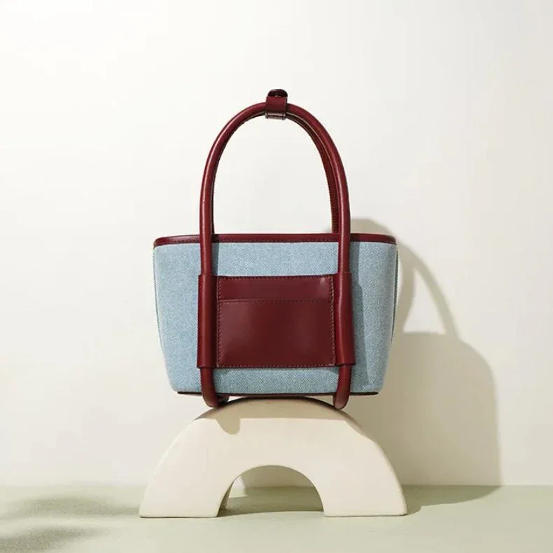 Summer Mini Denim Leather Bag