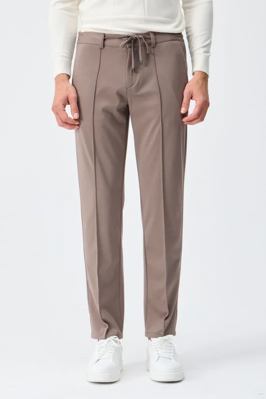 Taupe Brown Smart Trousers