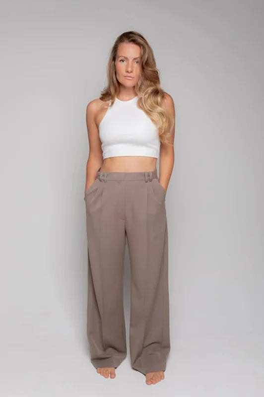 Taupe Trousers For