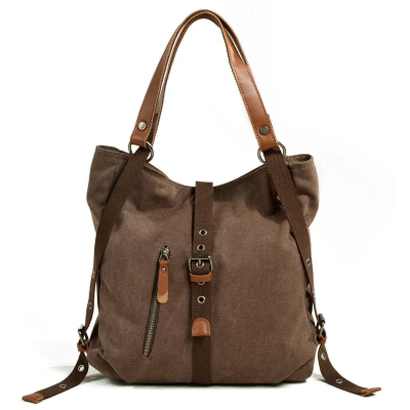 Waxed Canvas Leather Tote