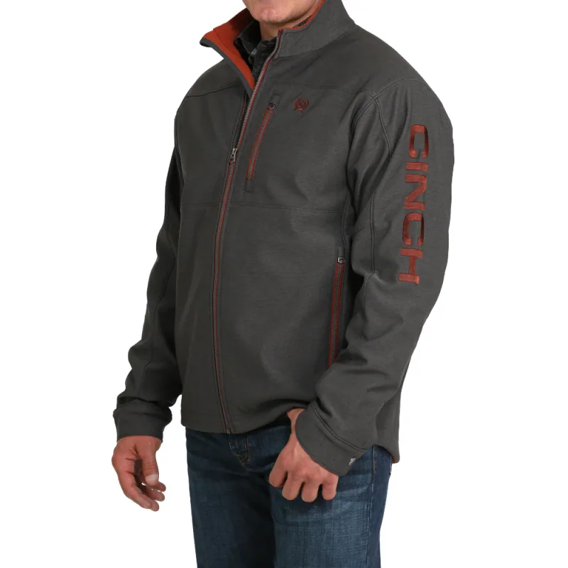 Cinch Charcoal Bonded Zip Denim Jacket