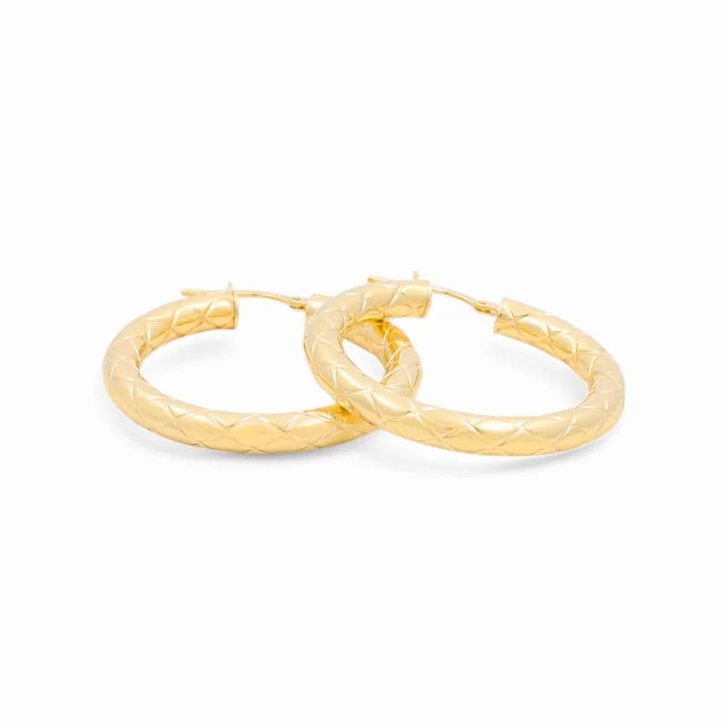 Yellow Gold Fashion Hoops
