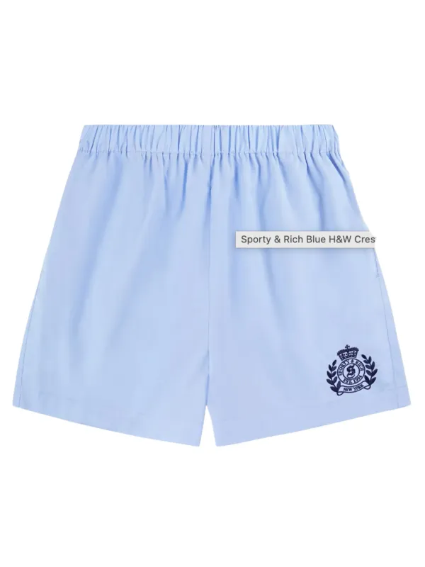 Shorts Sporty Rich H W Crest Poplin Shorts Washed