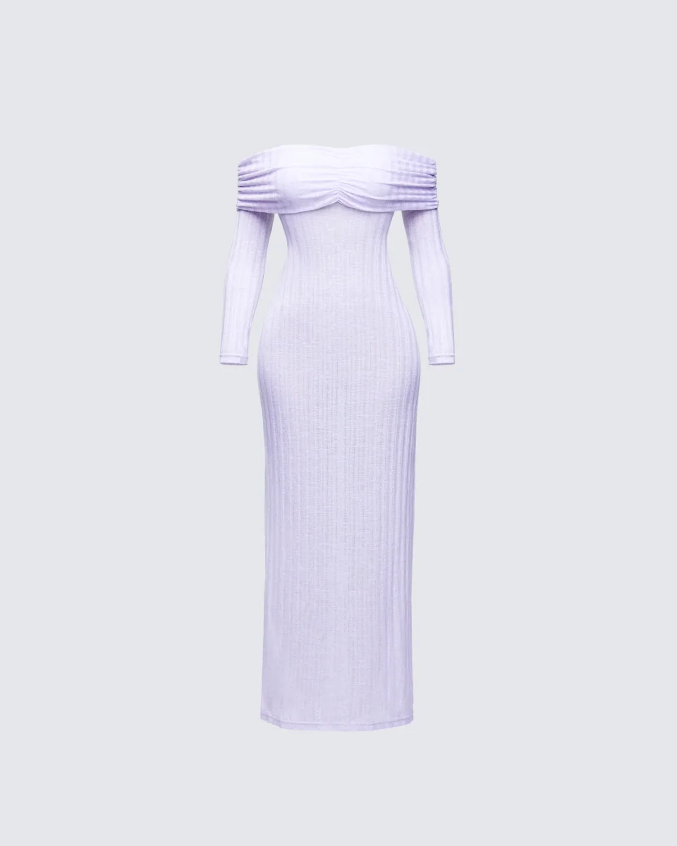 Sian Purple Knit Maxi Bag