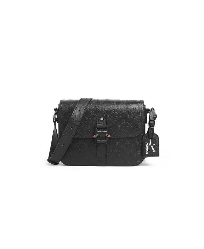 Signature Leather Shoulder Bag Black