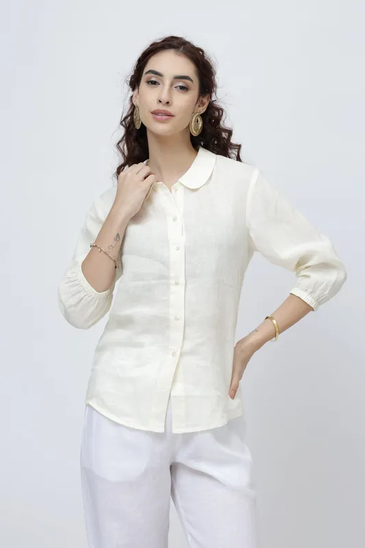 Signature Linen Button Shirt – Soft Spread Collar