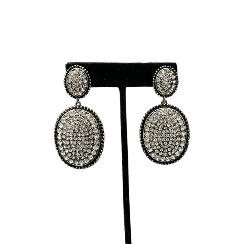 Silver Black Earrings