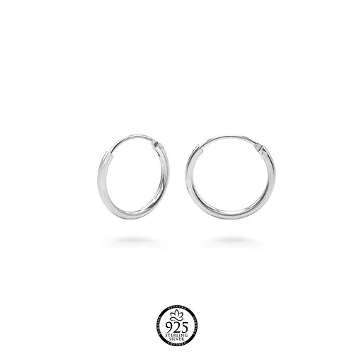 Silver Small Hoops