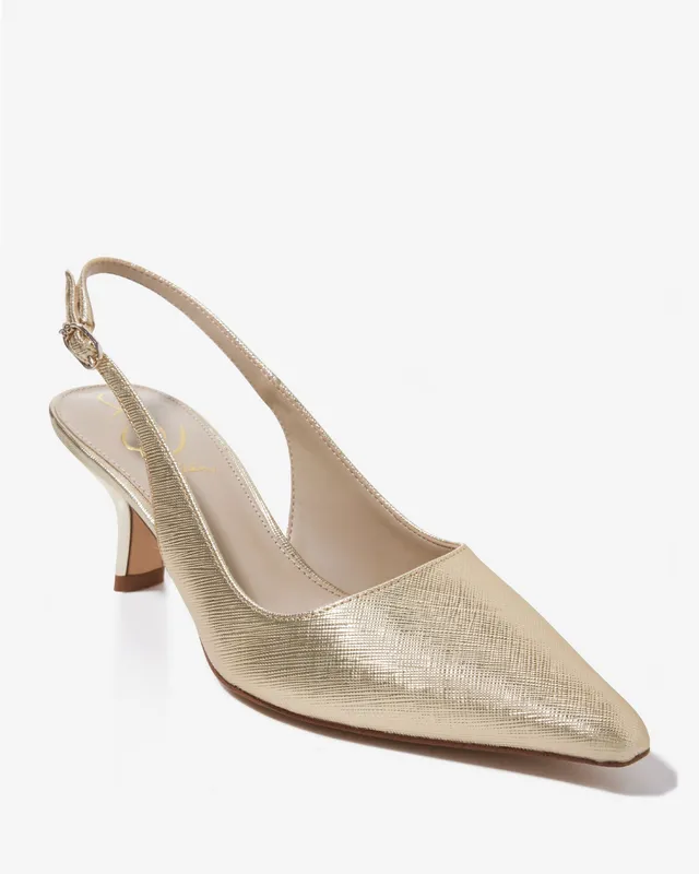 Sling-back Kitten Heel Gold