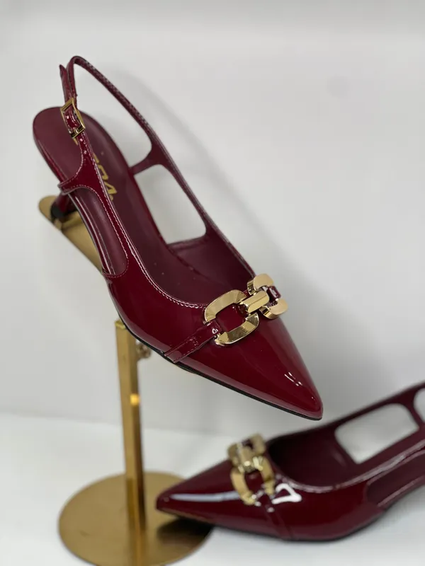 Slingback Buckle Heels